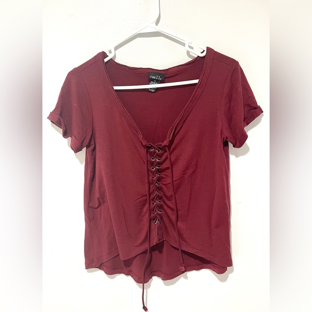 Red tie-up top